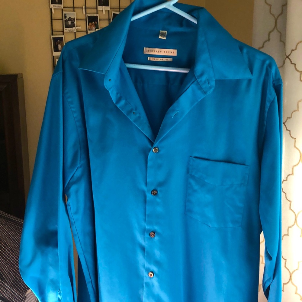 Blue mens dress shirt